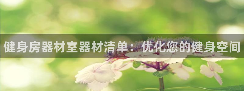 尊龙凯时官网网页版：健身房器材室器材清单：优化您的健