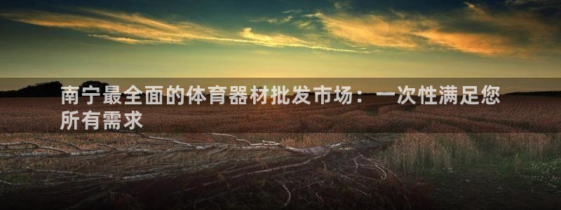 尊龙人生就是一博!：南宁最全面的体育器材批发市场：一